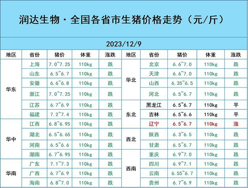12月9日豬價(jià)行情