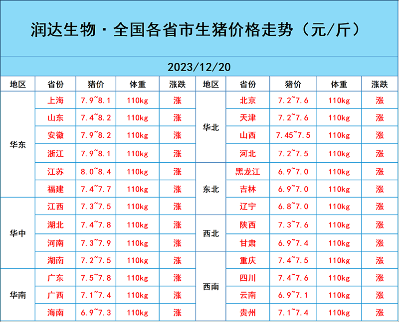 12月20日豬價(jià)行情
