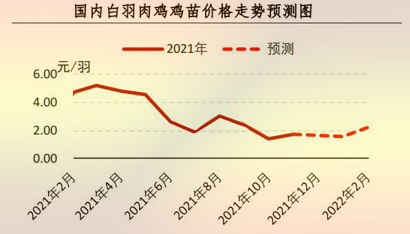 國內(nèi)白羽肉雞雞苗價格走勢預(yù)測圖